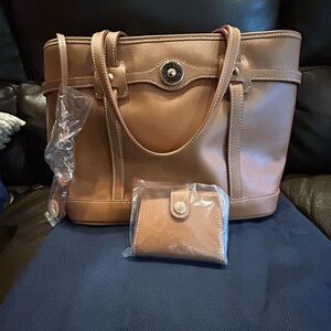 Dooney & Bourke Tan Hobo Bag with Pouch